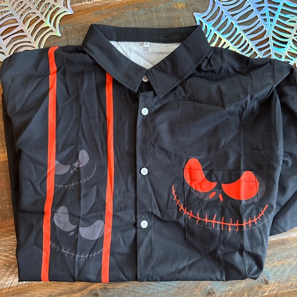HALLOWEEN 🎃 Men’s button up shirt- NEW🎃🔥👻👹🤡🤖👽 - Picture 2 of 8